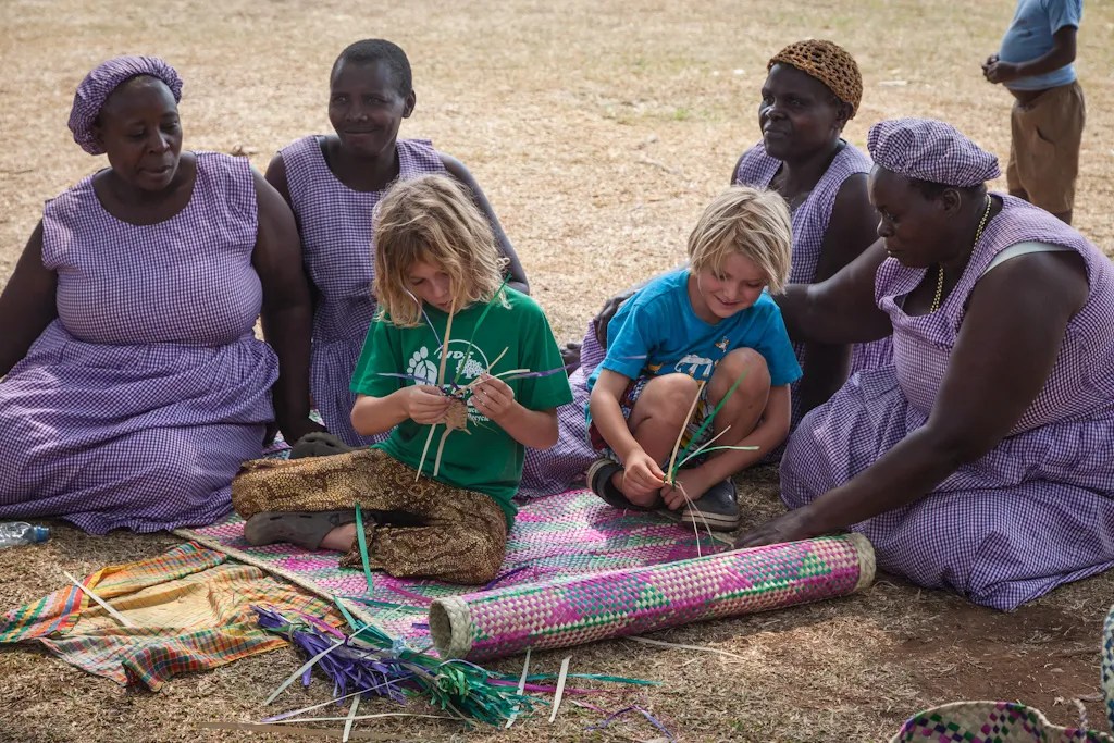 A women group making handcraft. Handcraft that can change life